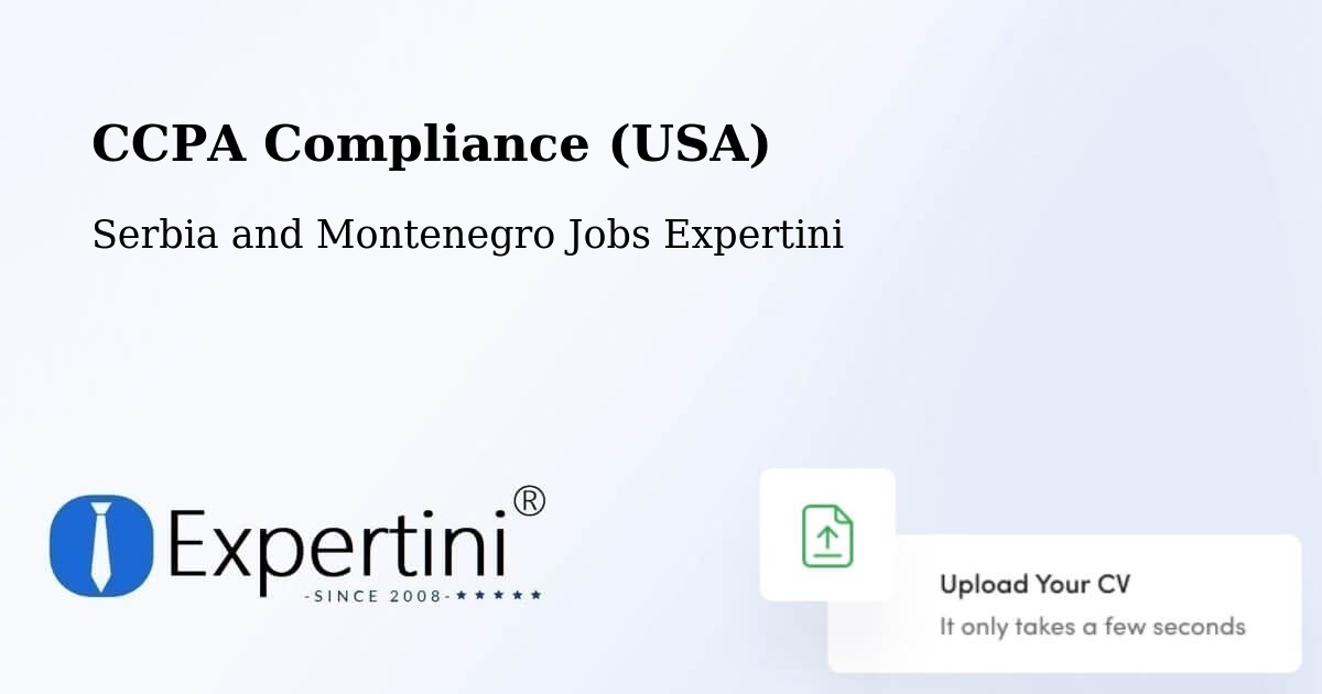 CCPA Privacy Rights & Compliance Notice – Kitchener - Serbia and Montenegro Jobs Expertini